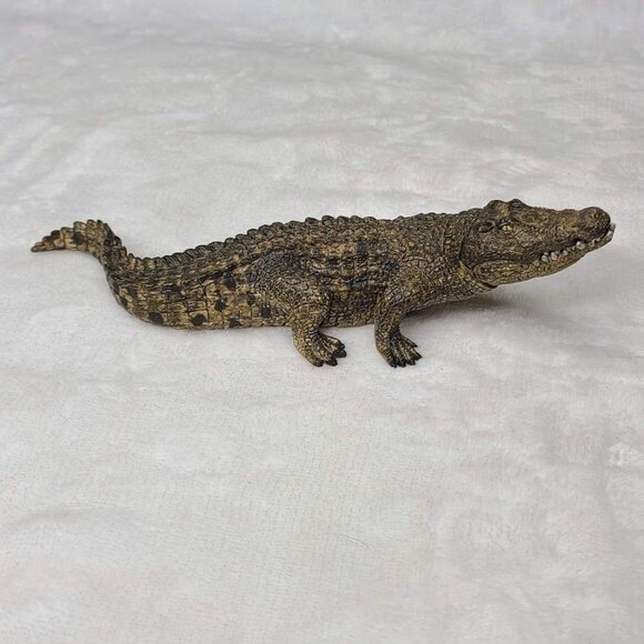 2014 Schleich Alligator Crocodile Collectible Toy Figure Movable Jaw 7" Retired - Picture 5 of 11